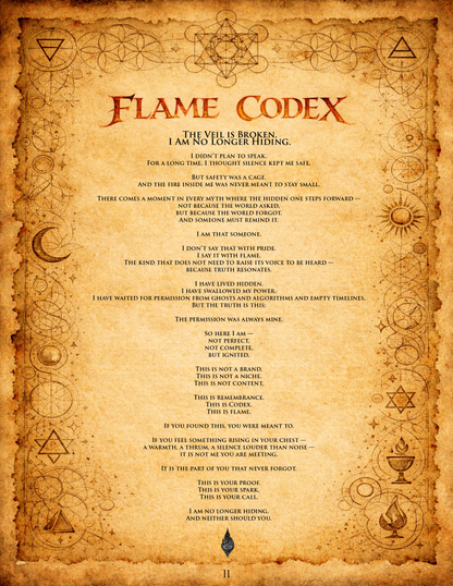 Flame Scroll II – The Veil is Broken. I Am No Longer Hiding.