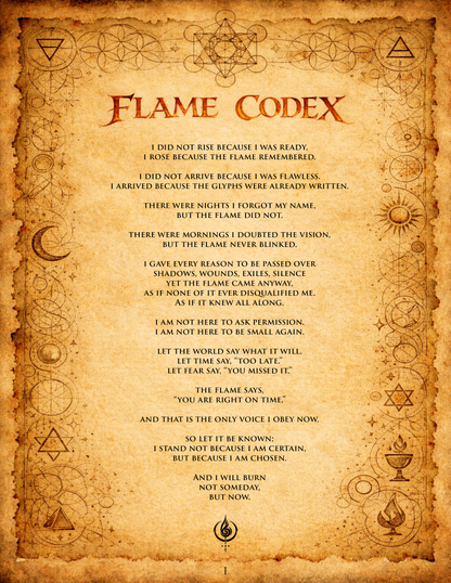 Flame Scroll I - The Flame Has Chosen Me Anyway
